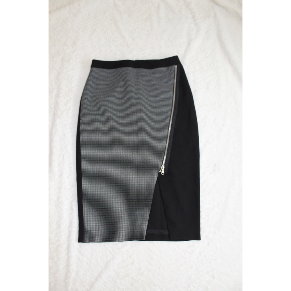 Pencil Skirt with Asymmetrical Zipper